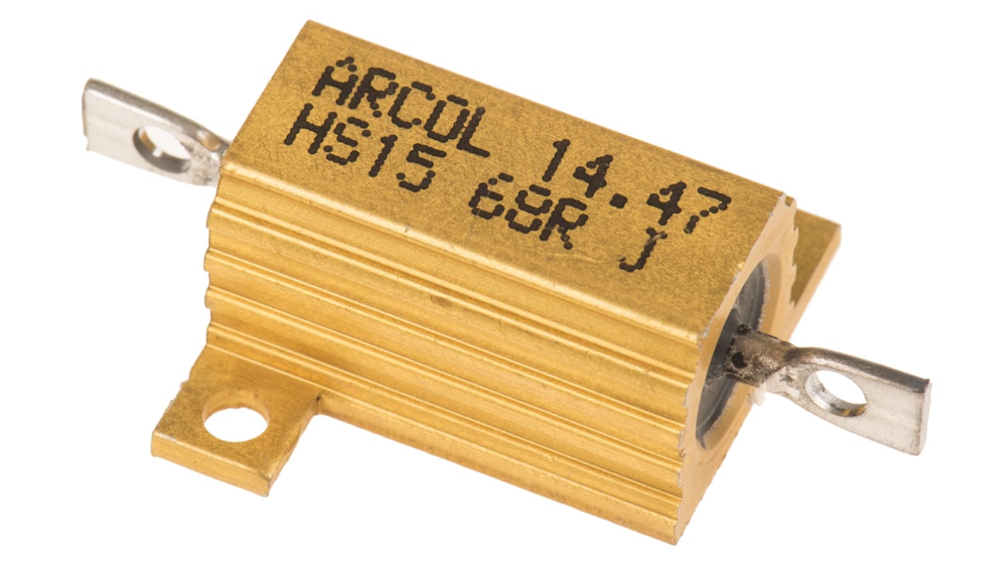 Arcol, 68Ω 15W Wire Wound Chassis Mount Resistor HS15 68R J ±5%