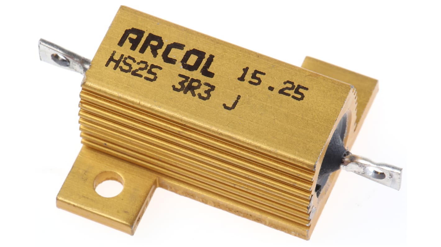 Resistenza per montaggio su telaio Arcol, 3.3Ω, 25W, ±5%