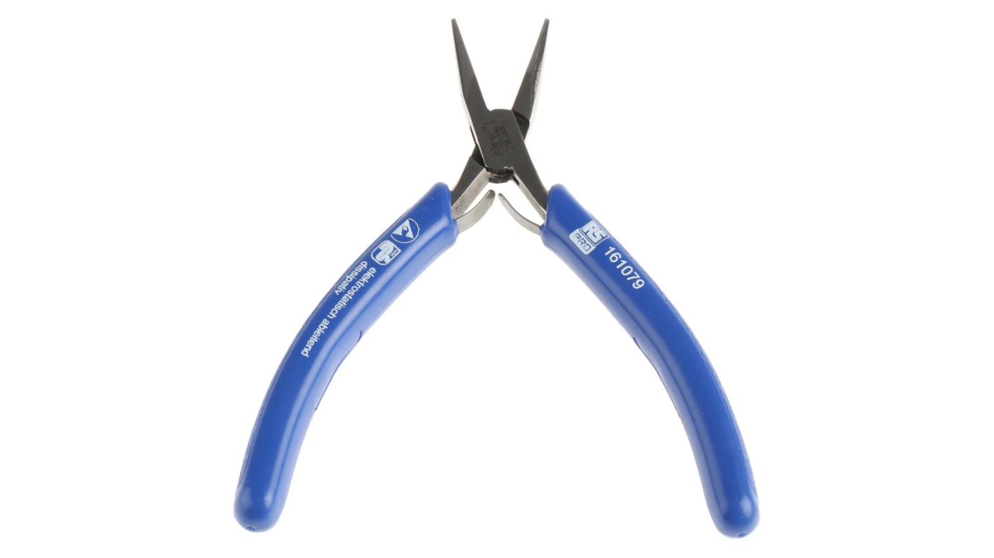 RS PRO Long Nose Pliers, 120 mm Overall, Straight Tip, ESD