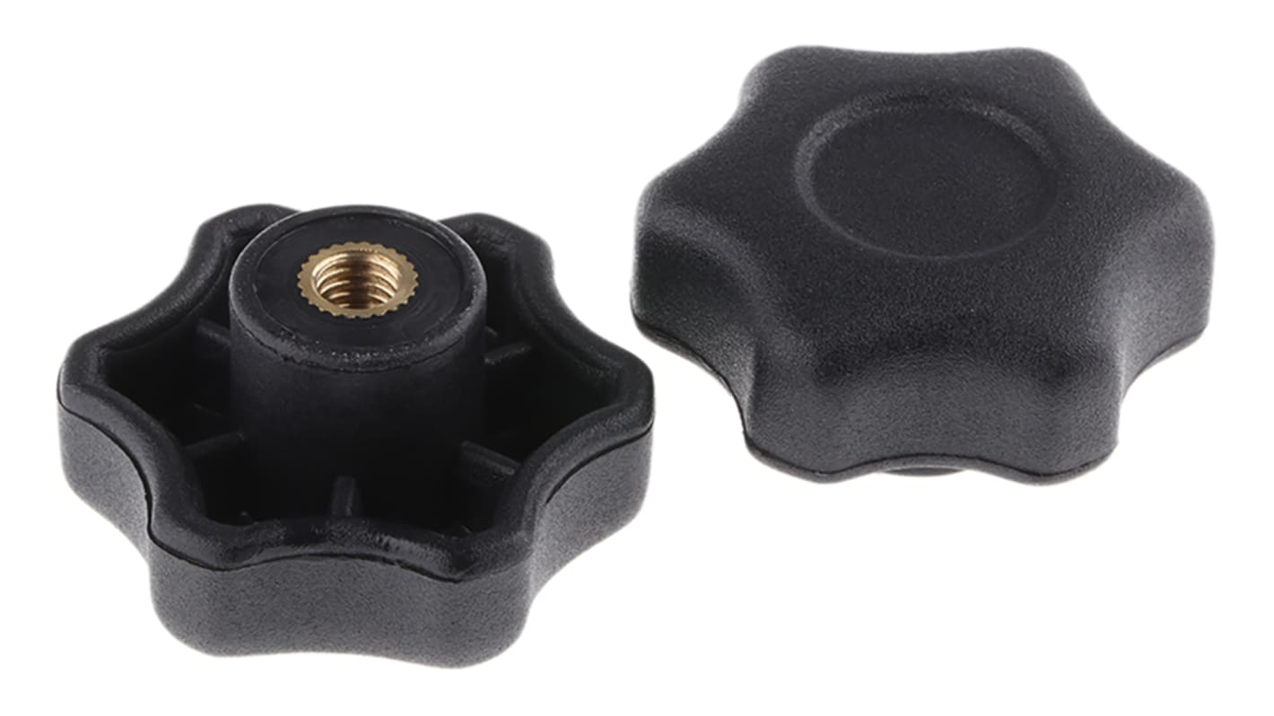 RS PRO Feststellschraube M6 Ø 6mm x 9mm Drehknopf, mit Gewindebohrung Ø 40mm