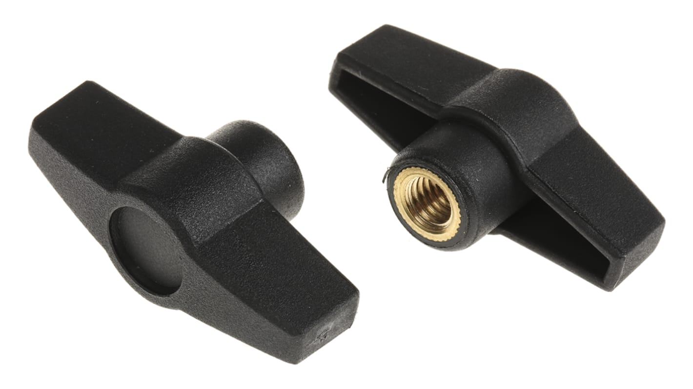 RS PRO Feststellschraube M8 Ø 8mm x 12mm Knebelgriff, mit Gewindebohrung Ø 50mm