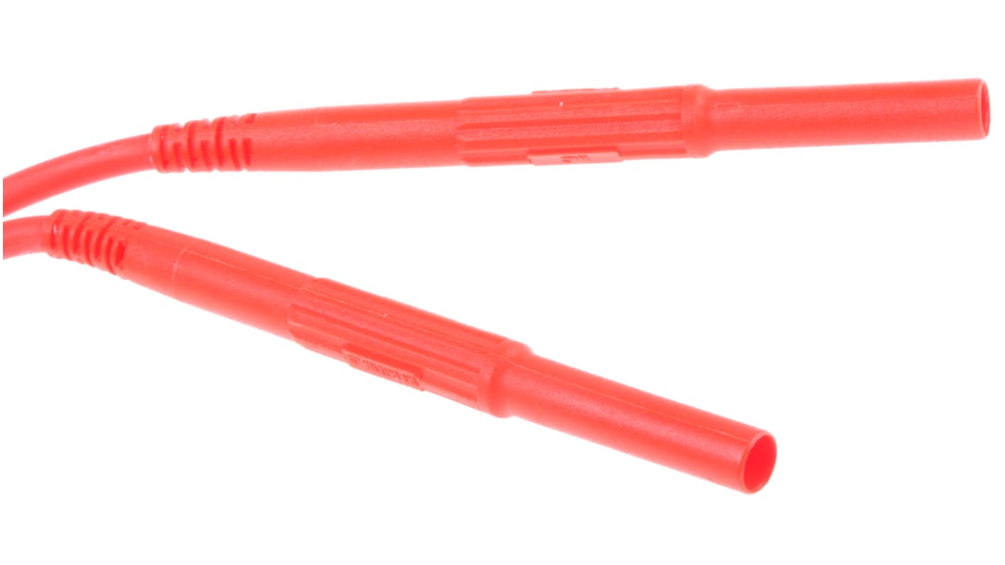 Staubli Test lead, 10A, 1kV, Red, 1.5m Lead Length