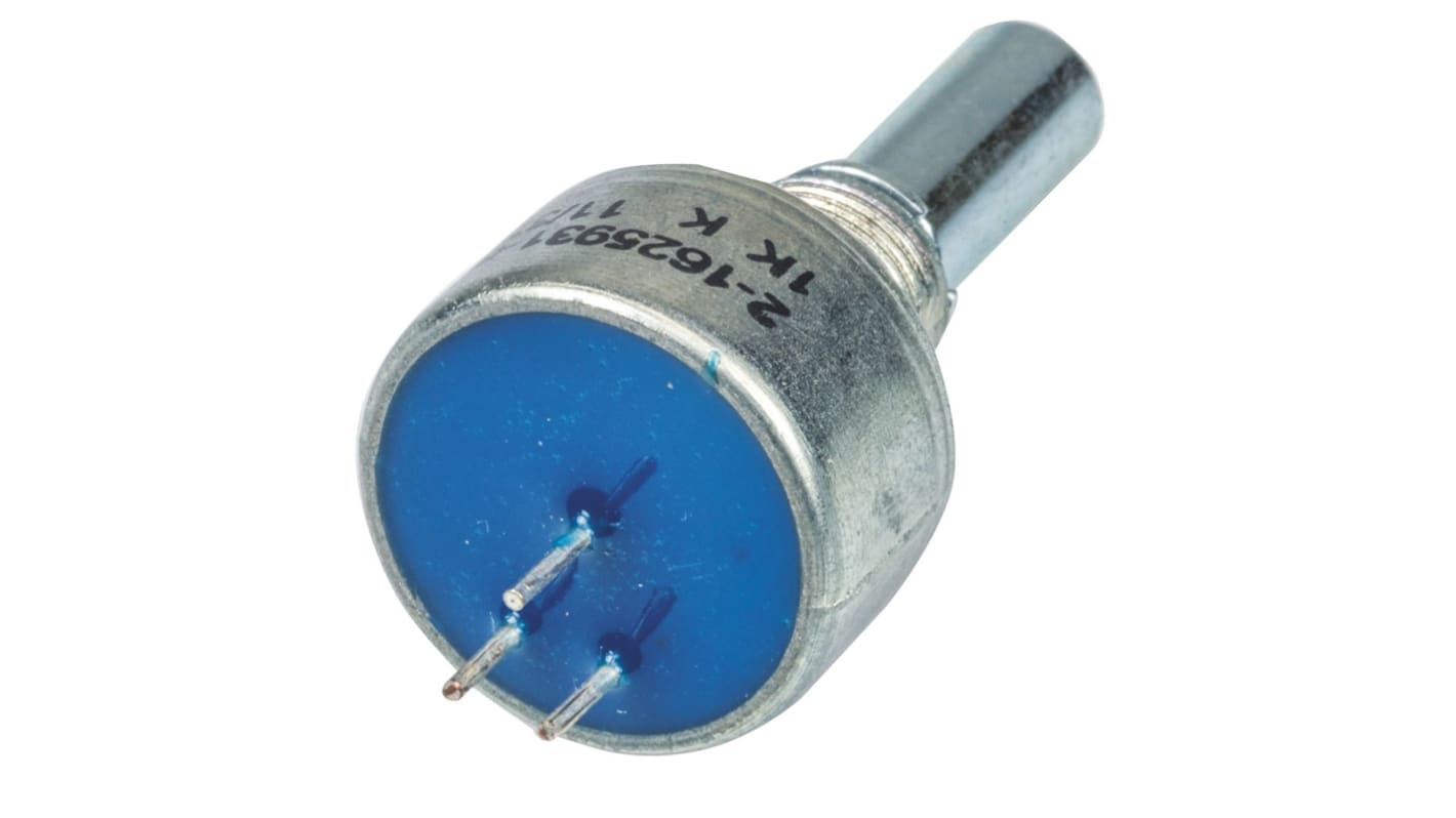 Potencjometr 1kΩ typ Obrotowy TE Connectivity średnica wału 6,35 mm 2W długość wału 25.4mm średnica 19.03mm Montaż
