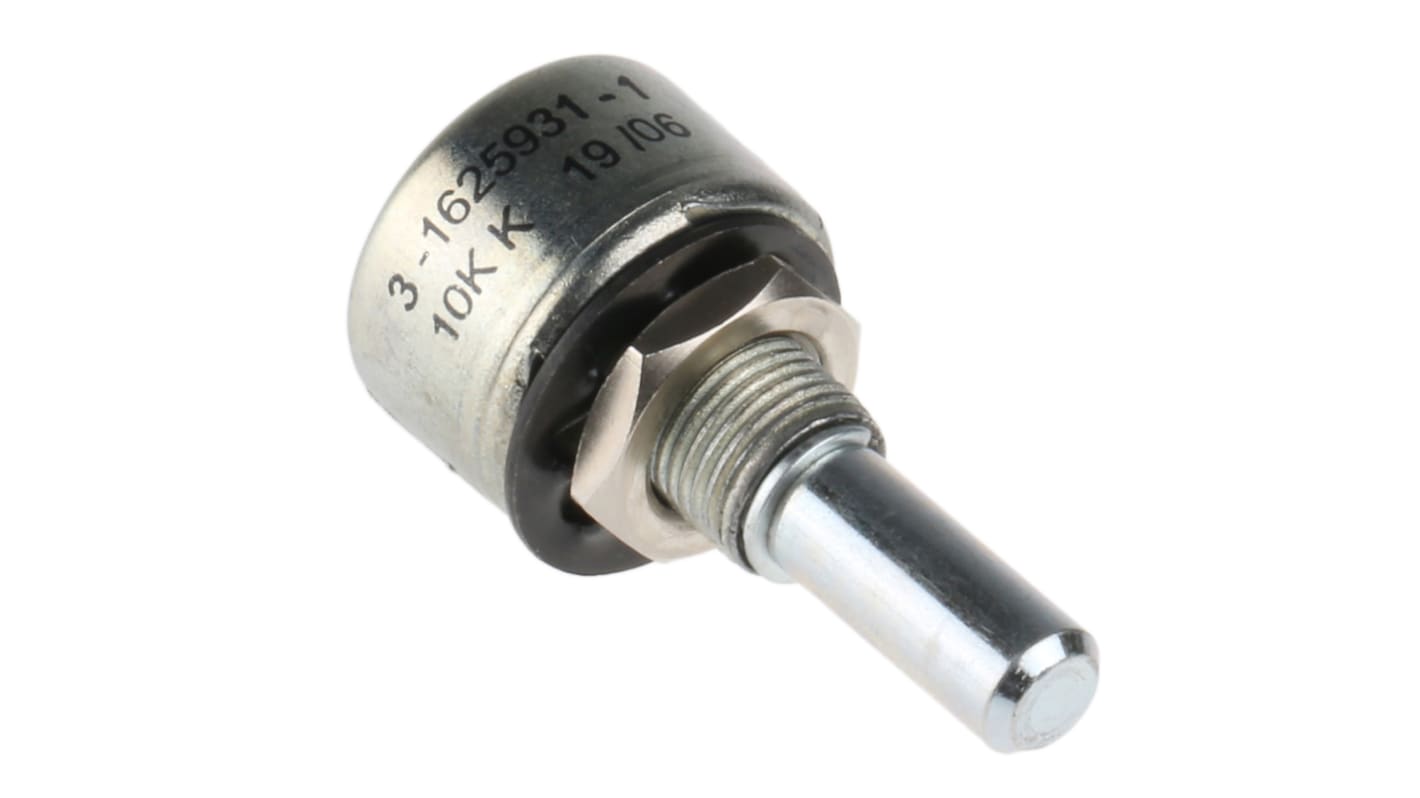 Potencjometr 10kΩ typ Obrotowy TE Connectivity średnica wału 6,35 mm 2W długość wału 25.4mm średnica 19.03mm Montaż