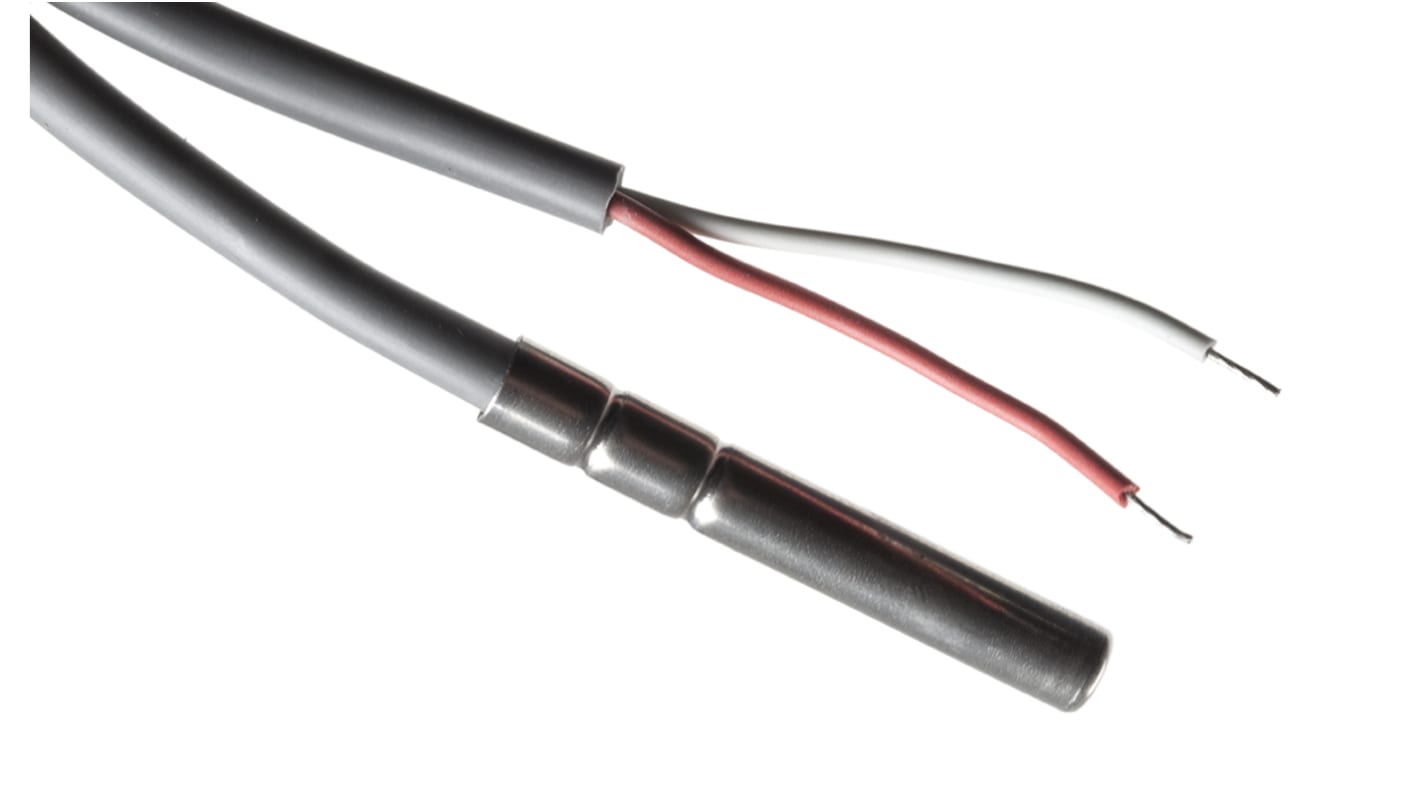 Carel Stainless Steel PTC PTC Thermistor, 1kΩ, -50°C Min, +100°C Max, 6mm Probe