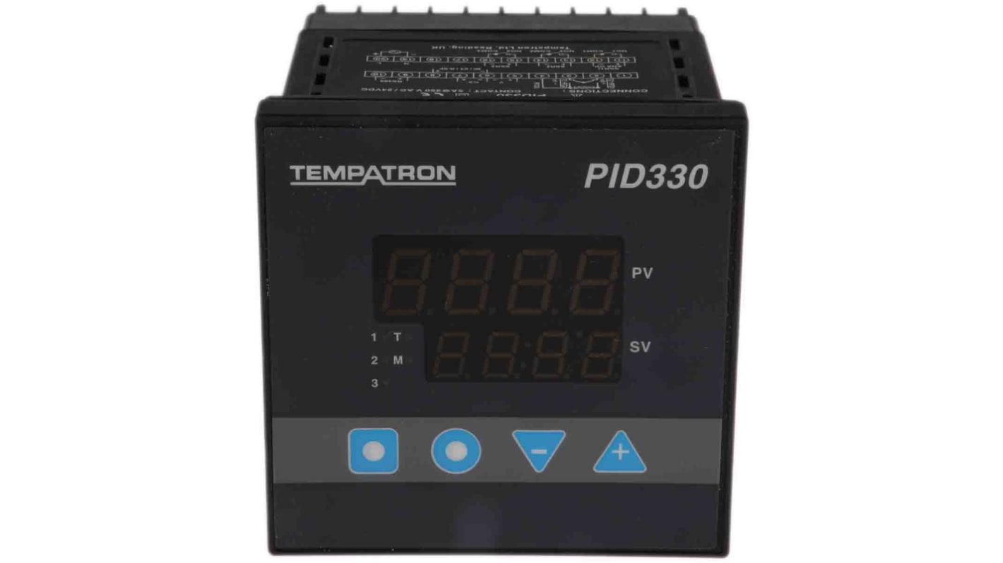 Rs-Online Termoregolatori PID Tempatron PID330 85 → 270 V c.a. 96 x 96 (1/4 DIN)mm 2 uscite Relè
