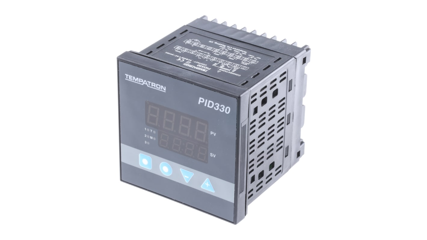 Rs-Online Termoregolatori PID Tempatron PID330 85 → 270 V c.a. 96 x 96 (1/4 DIN)mm 2 uscite Relè SSR