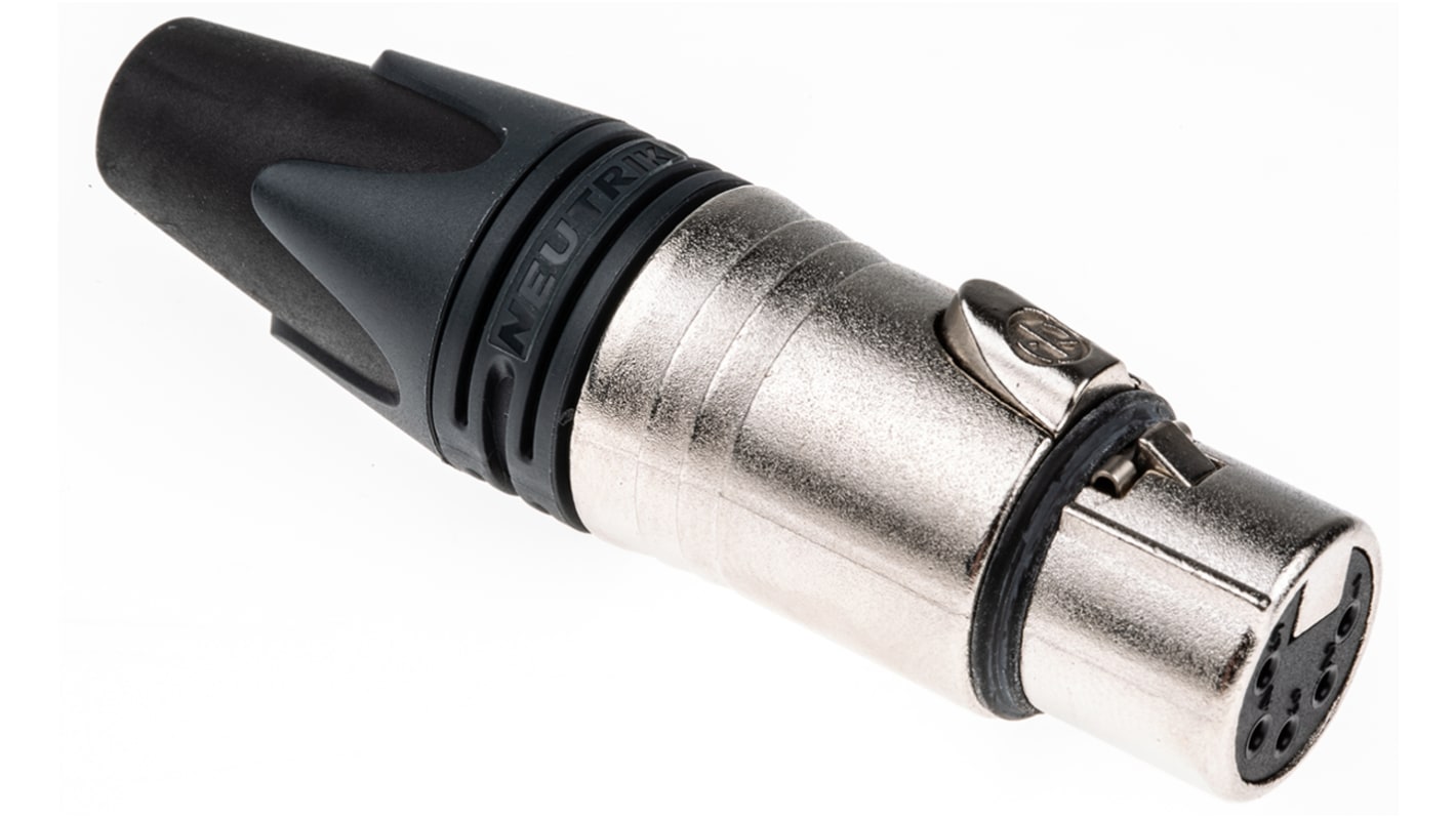 Neutrik 五芯卡侬头母座, 电缆安装, 50 V 交流, 7.5A, 直向