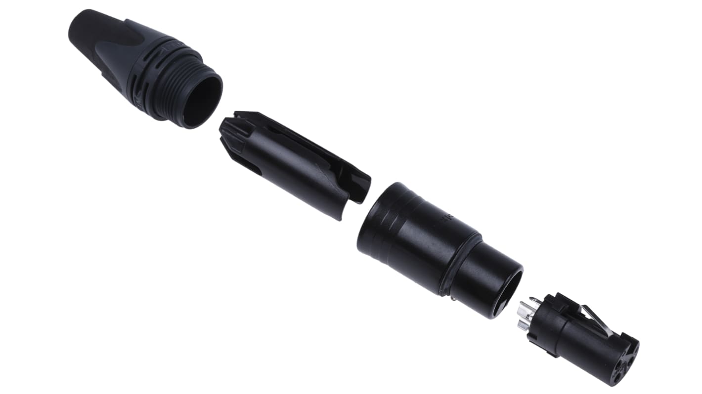 Neutrik Cable Mount XLR Connector, Female, 50 V, 3 Way, Silver Plating