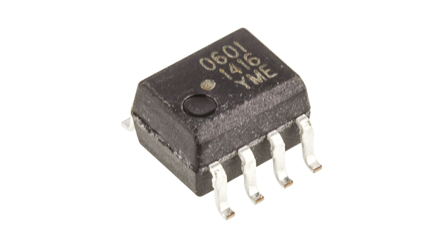 Broadcom, HCPL-0601-000E DC Input Transistor Output Optocoupler, Surface Mount, 8-Pin SOIC