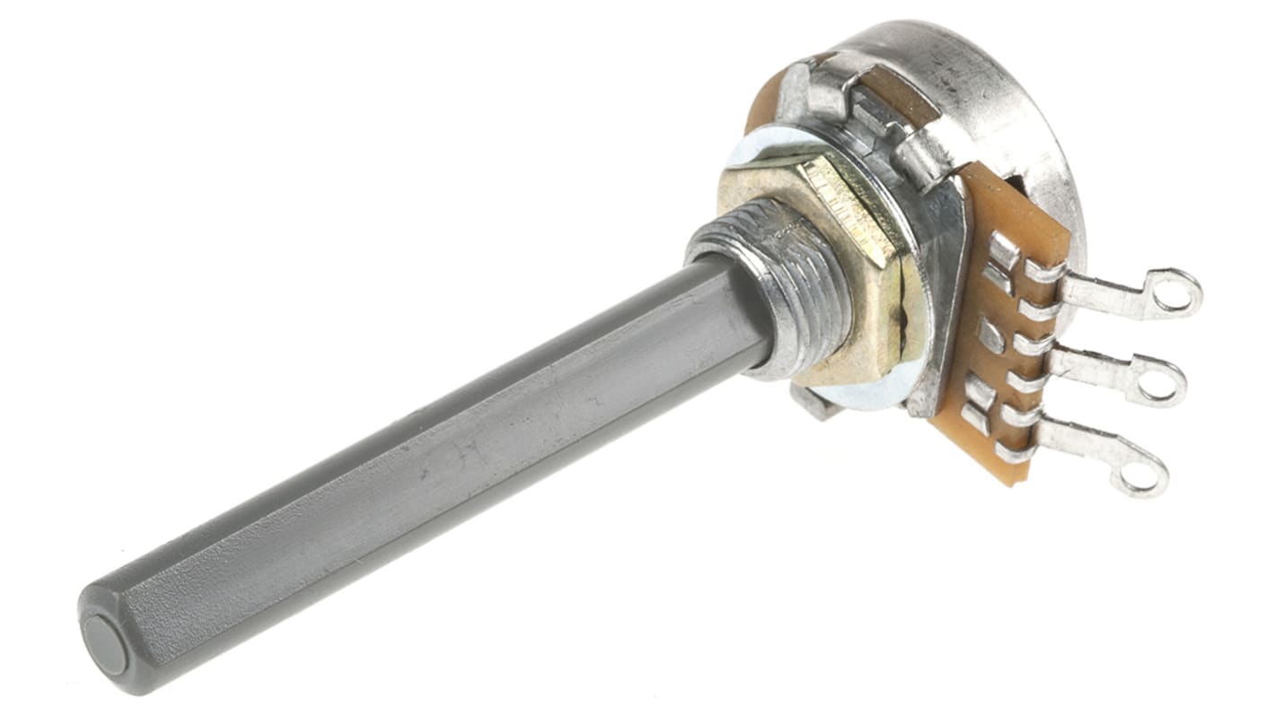 Potentiomètre Rotatif TE Connectivity 23, 100kΩ max, Ø axe 6,35 mm, Montage panneau