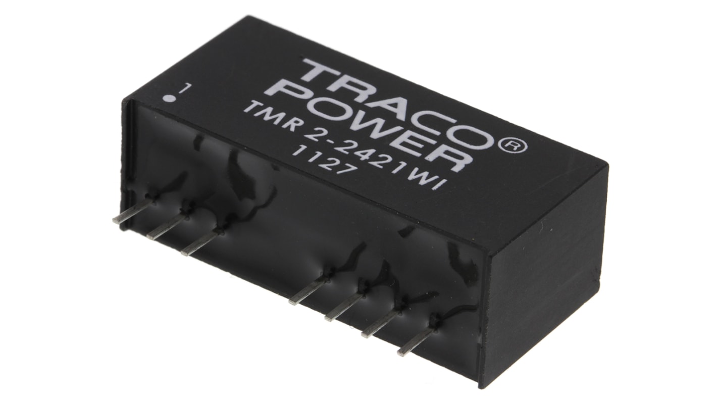 TRACOPOWER TMR 2WI DC-DC Converter, ±5V dc/ ±200mA Output, 9 → 36 V dc Input, 2W, Through Hole, +85°C Max Temp