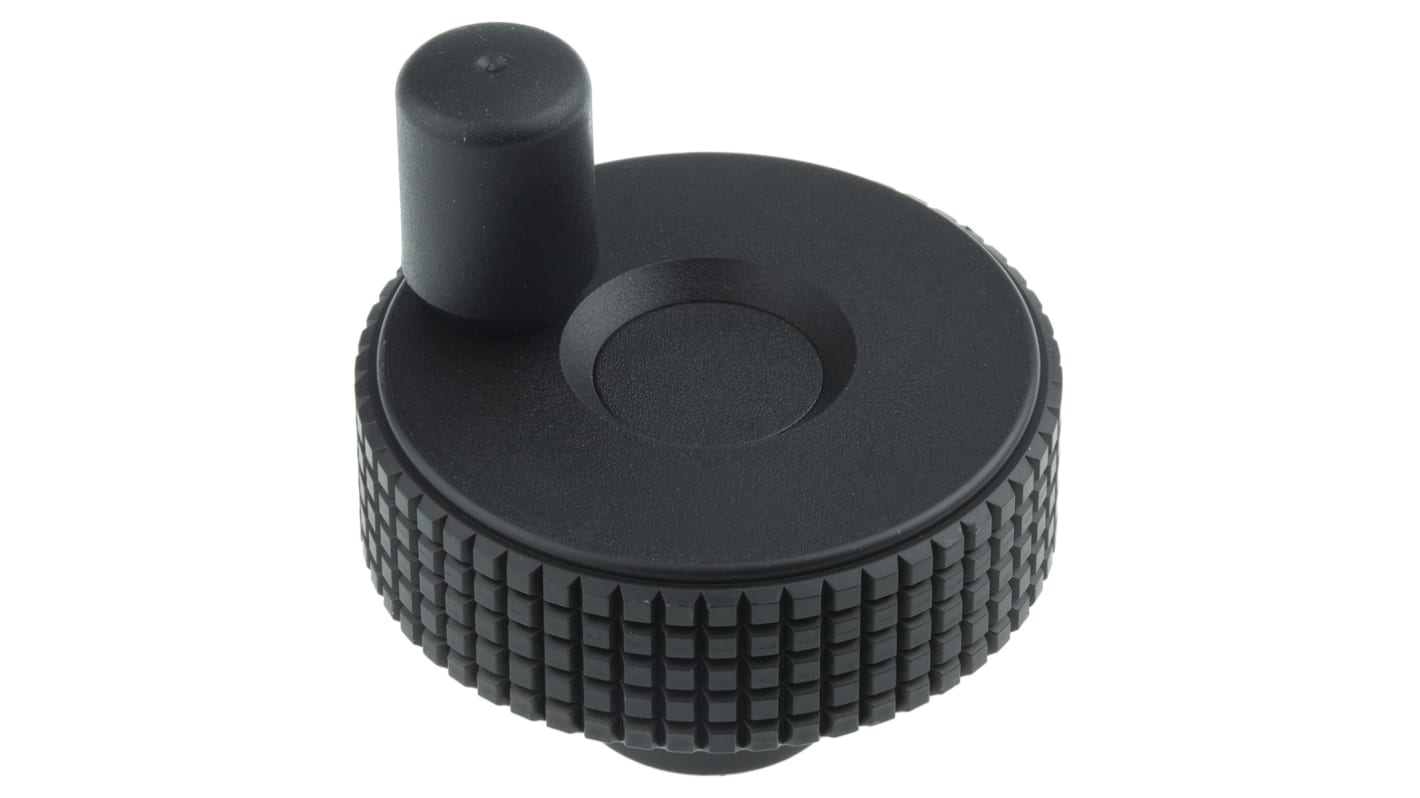 Elesa Black Technopolymer Hand Wheel, 50mm diameter