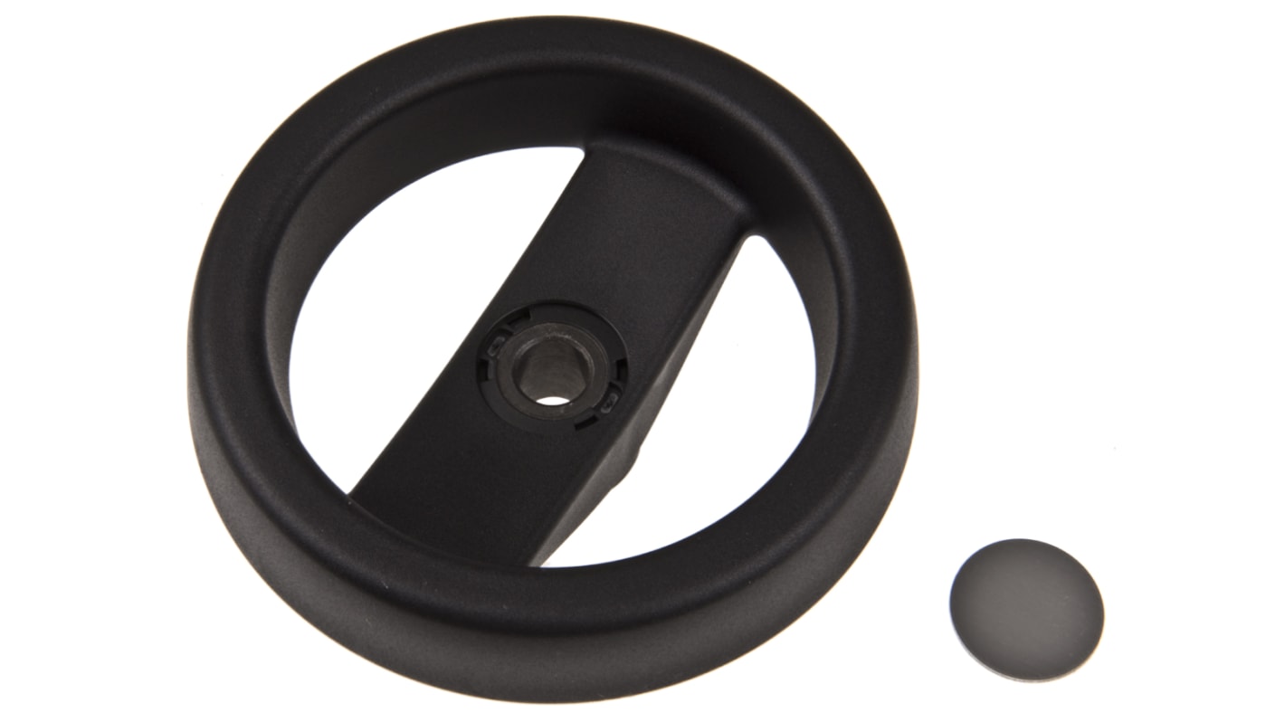 Elesa Black Technopolymer Hand Wheel, 99mm diameter