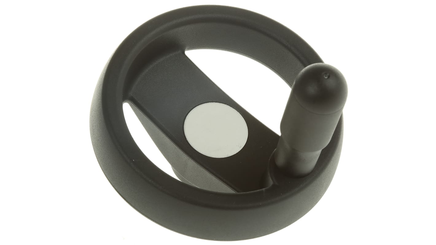 Elesa Black Technopolymer Hand Wheel, 80mm diameter