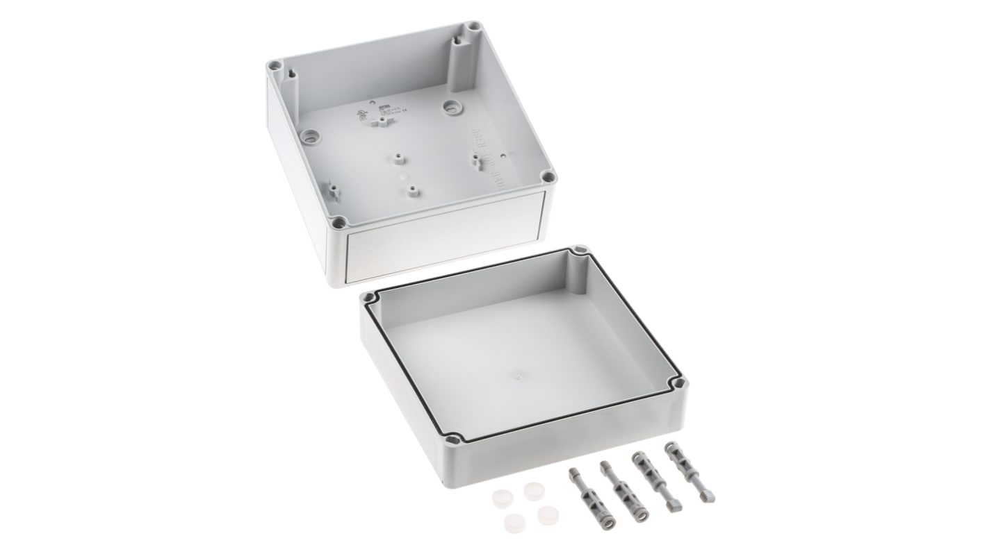 Caja de pared Rittal PK de Policarbonato RAL 7.035, 182 x 180 x 111mm, IP66