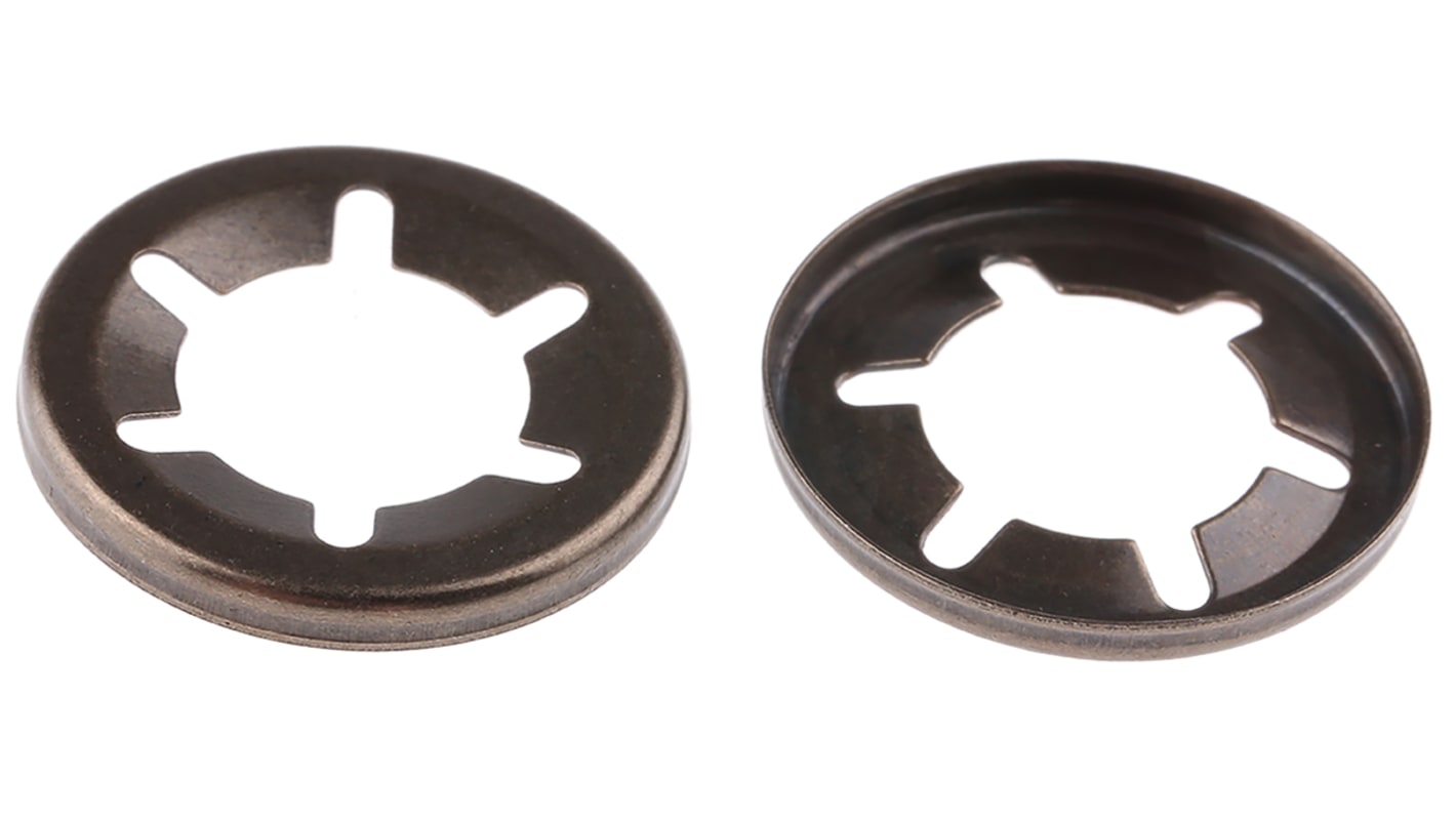 RS PRO Enamelled Steel Open Push-On Fastener for 10mm Shaft