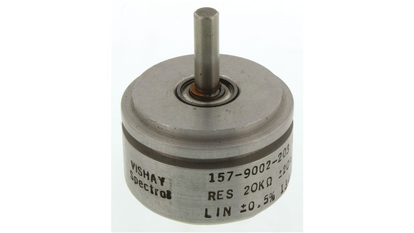 Potencjometr 20kΩ typ Obrotowy Vishay średnica wału 3,18 mm 1W długość wału 22.2mm średnica 22.23mm Montaż na siłowniku