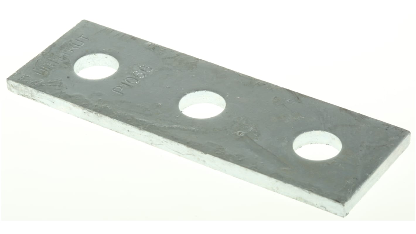 Unistrut Stahl Halter Rechteckig, 120 x 40mm, Bohrung Ø 14.3mm, 3 Löcher