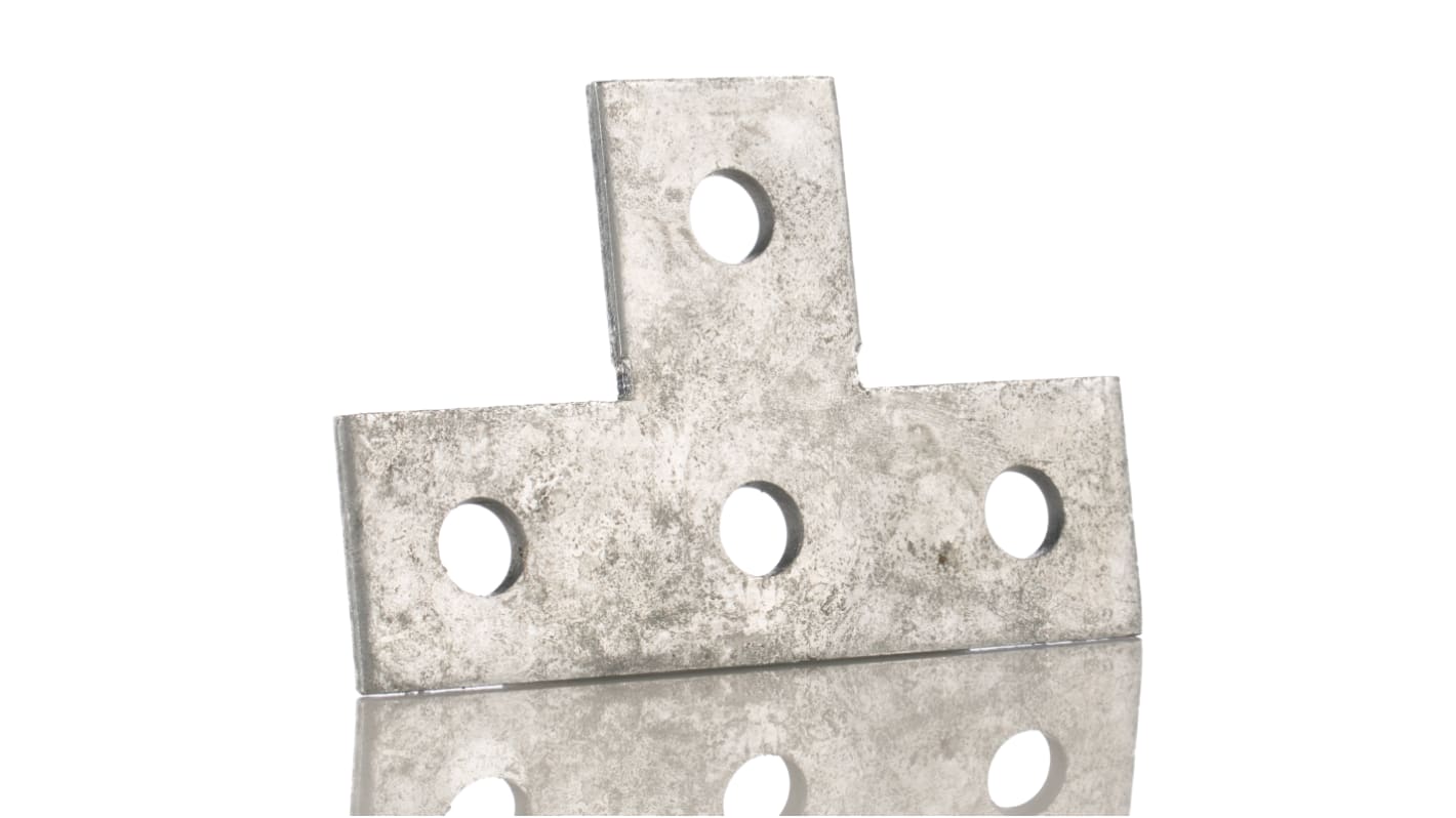 Steel T Shape Bracket 4 Hole, 14.3mm Holes, 136.5 x 88.9mm