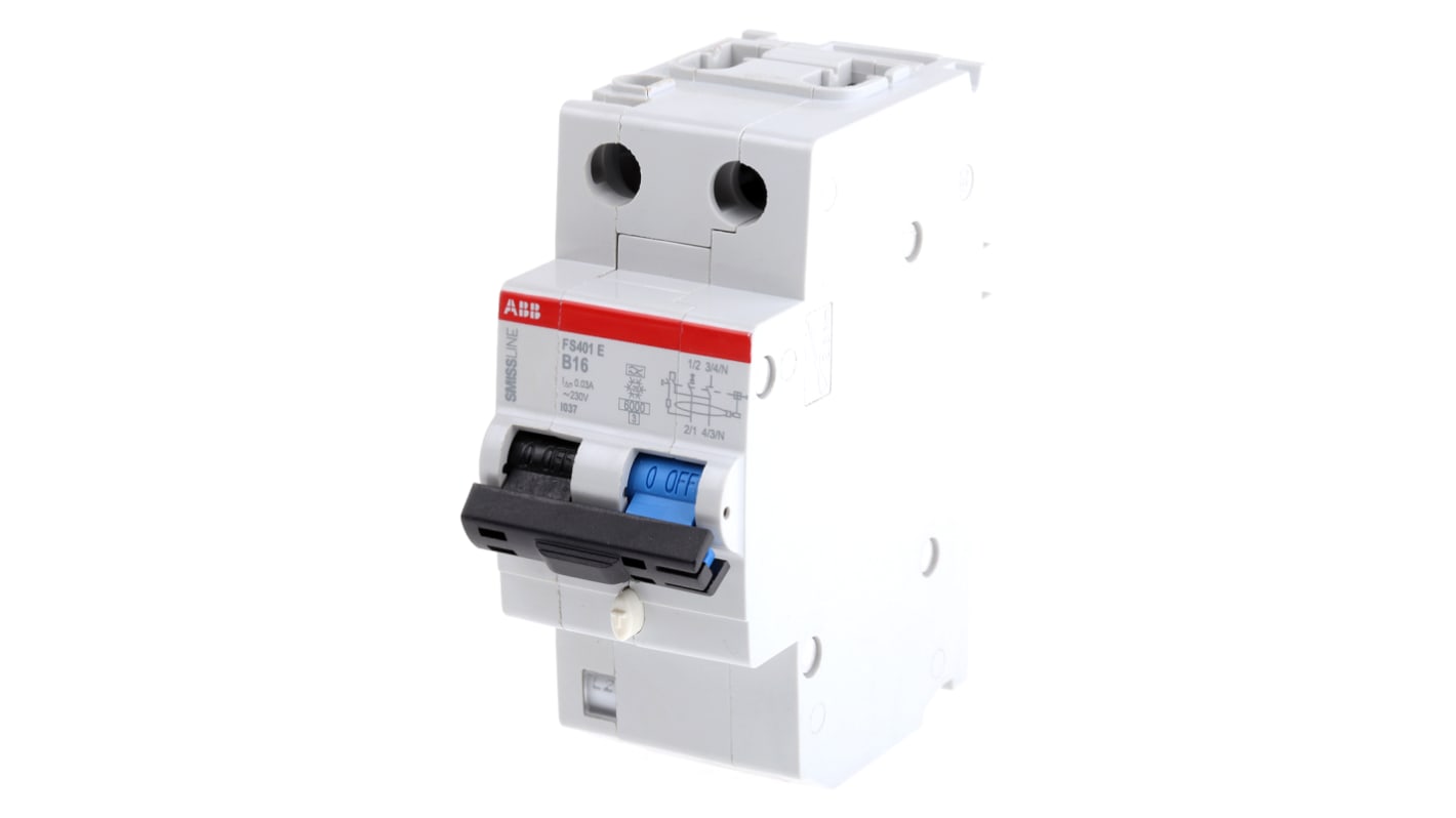 ABB FS401 RCCB, 16A, 1+N Pole, 30mA, Type B