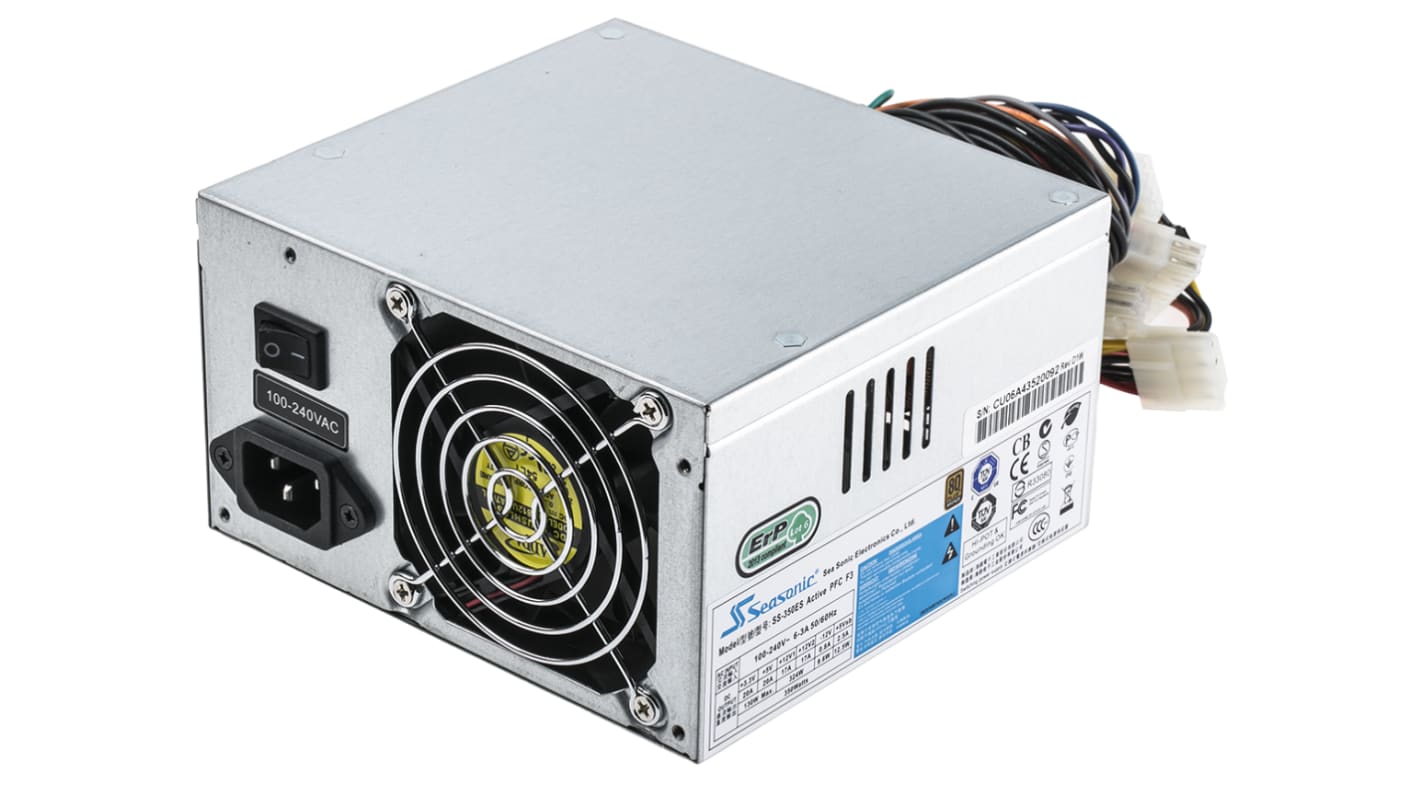 Alimentation PC Seasonic, 350W, 3.3 V dc, 5 V dc, ±12 V dc, 220V c.a., 6 sorties