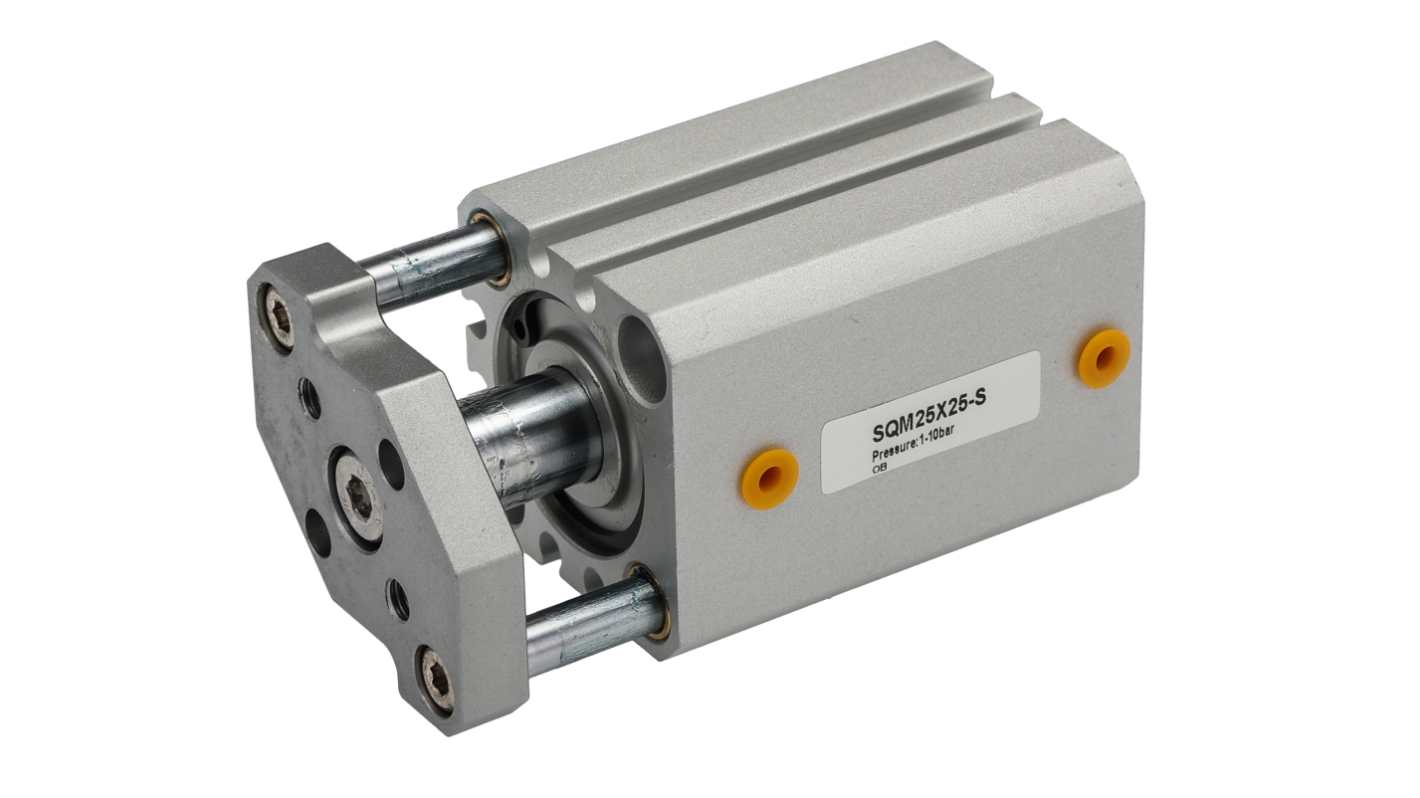 RS PRO Pneumatic Guided Cylinder - 25mm Bore, 25mm Stroke, Double Acting