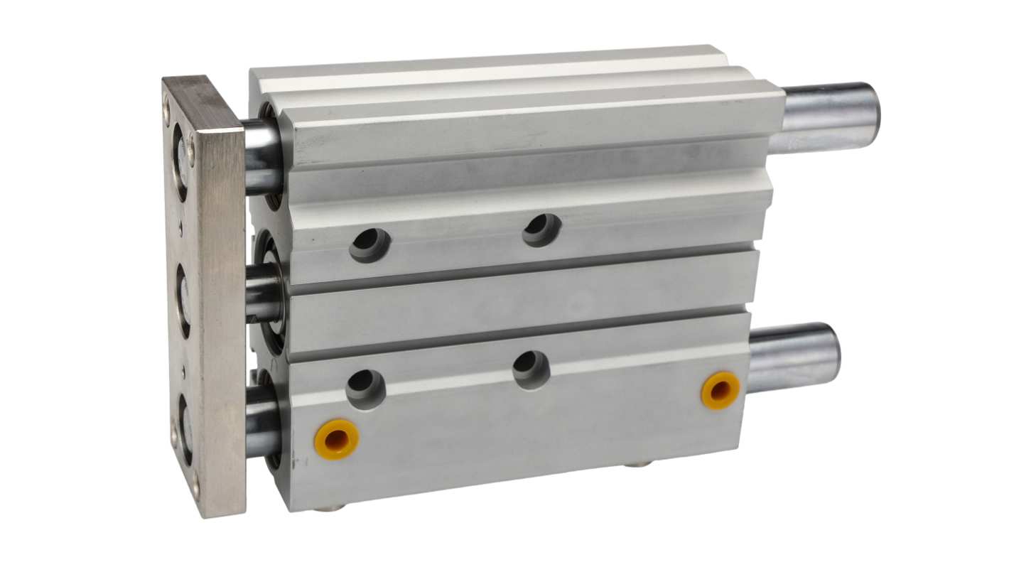 RS PRO Pneumatic Guided Cylinder - 6mm Bore, 30mm Stroke, Double Acting