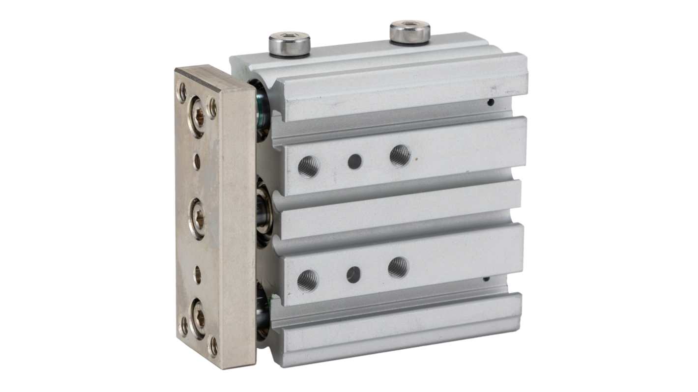 RS PRO Pneumatic Guided Cylinder - 16mm Bore, 25mm Stroke, Double Acting
