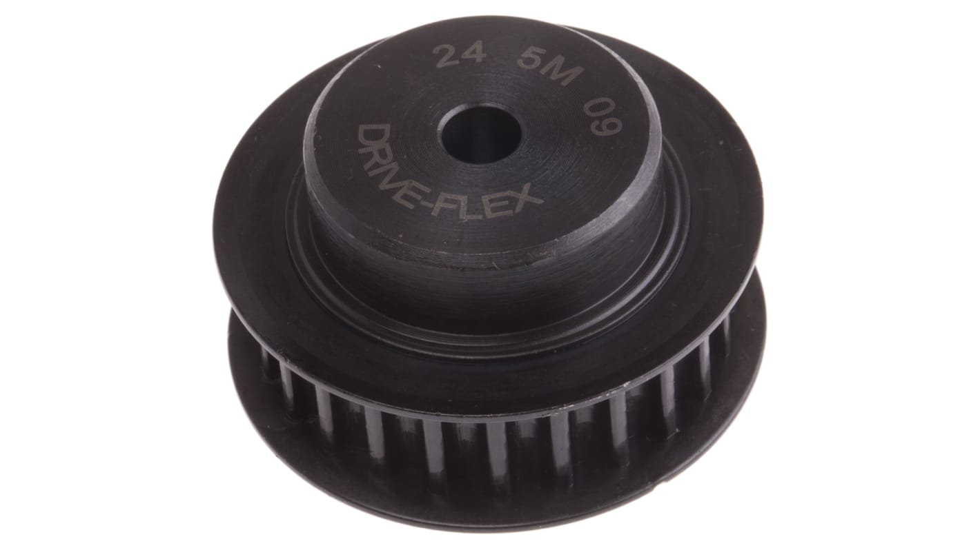 RS PRO Timing Belt Pulley, Steel 9mm Belt Width x 5mm Pitch, 24 Tooth