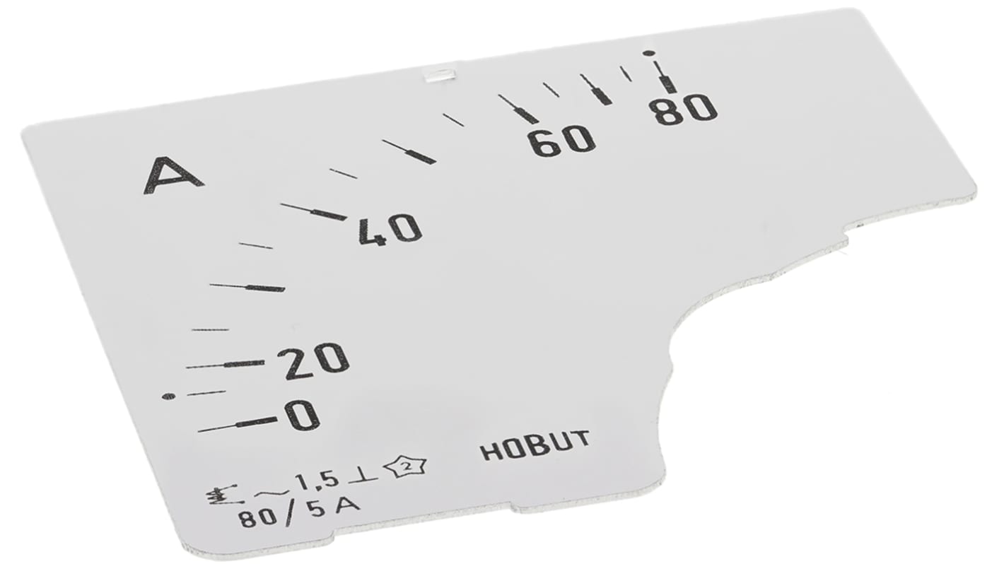 HOBUT パネルメータスケール, 80/5A CTの0/80 Aメータスケール, D72SD DIAL 0/80A