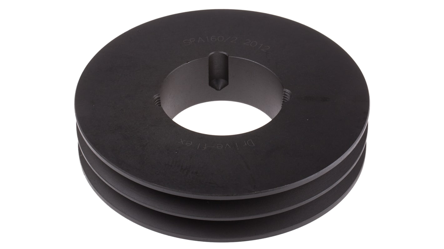 RS PRO 滑轮, 铸铁, 钢制, 50mm孔径, Φ165.5mm总体