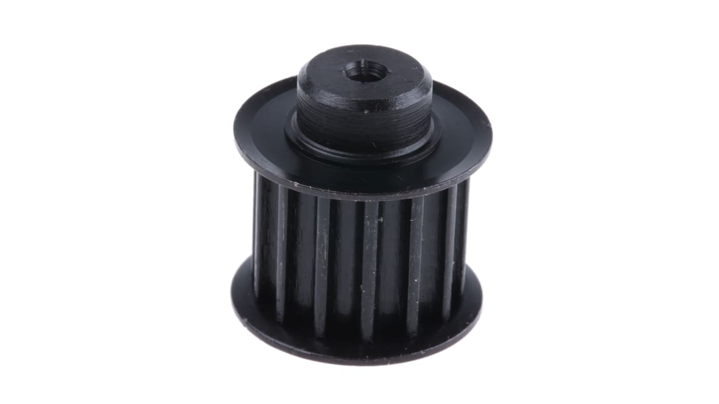 Tandremsskive, Stål, 14 tænder, Afstand: 5mm, passer til 15mm rembredde, huldia.: 6mm