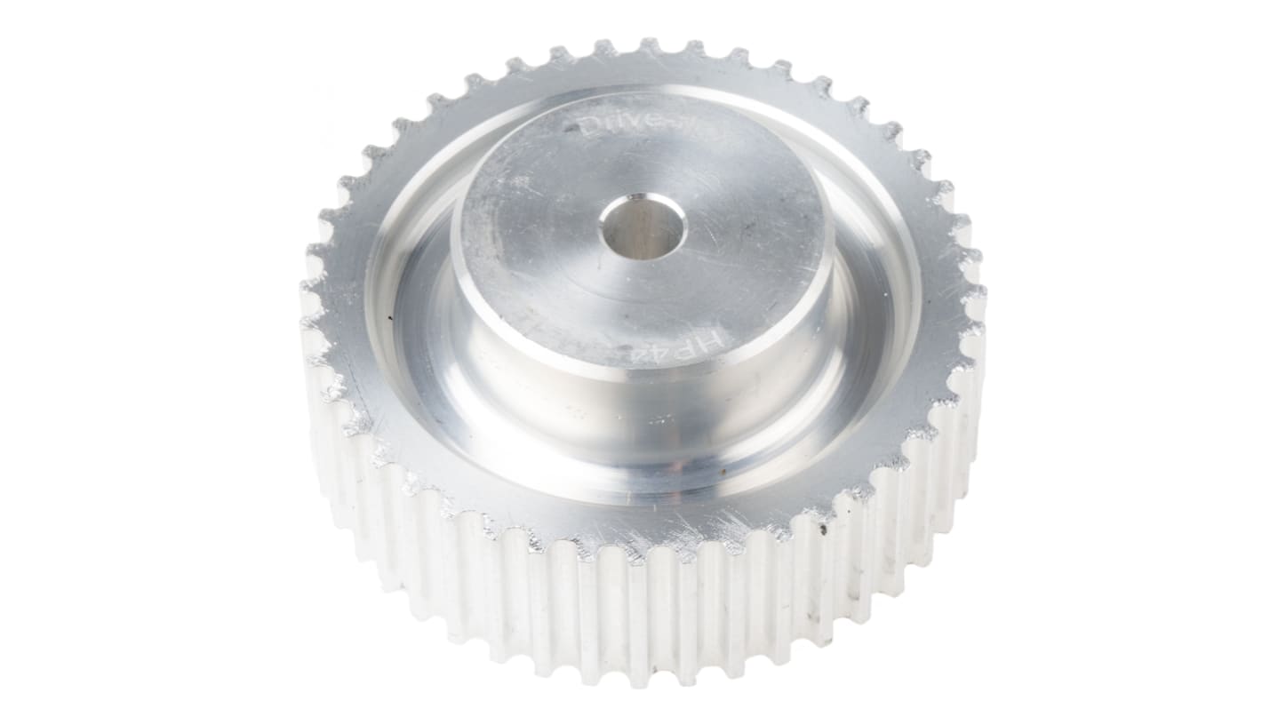 RS PRO Alu Zahnriemenscheibe für 15mm Riemen, 44 Zähne / Teilung 5mm, Bohrung 8mm