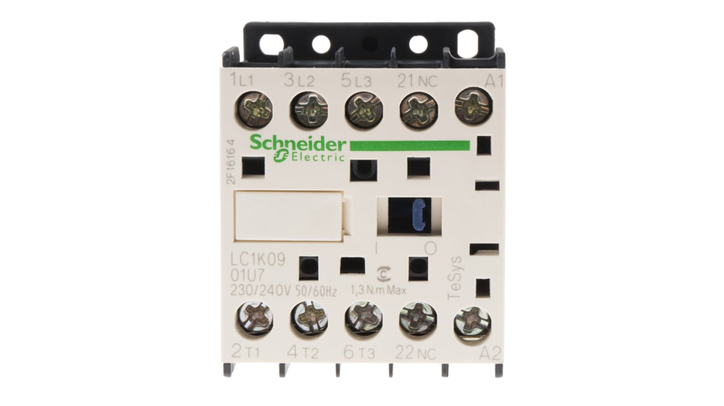 Schneider Electric TeSys K LC1K Contactor, 230 V ac Coil, 3-Pole, 9 A, 4 kW, 3NO, 690 V ac