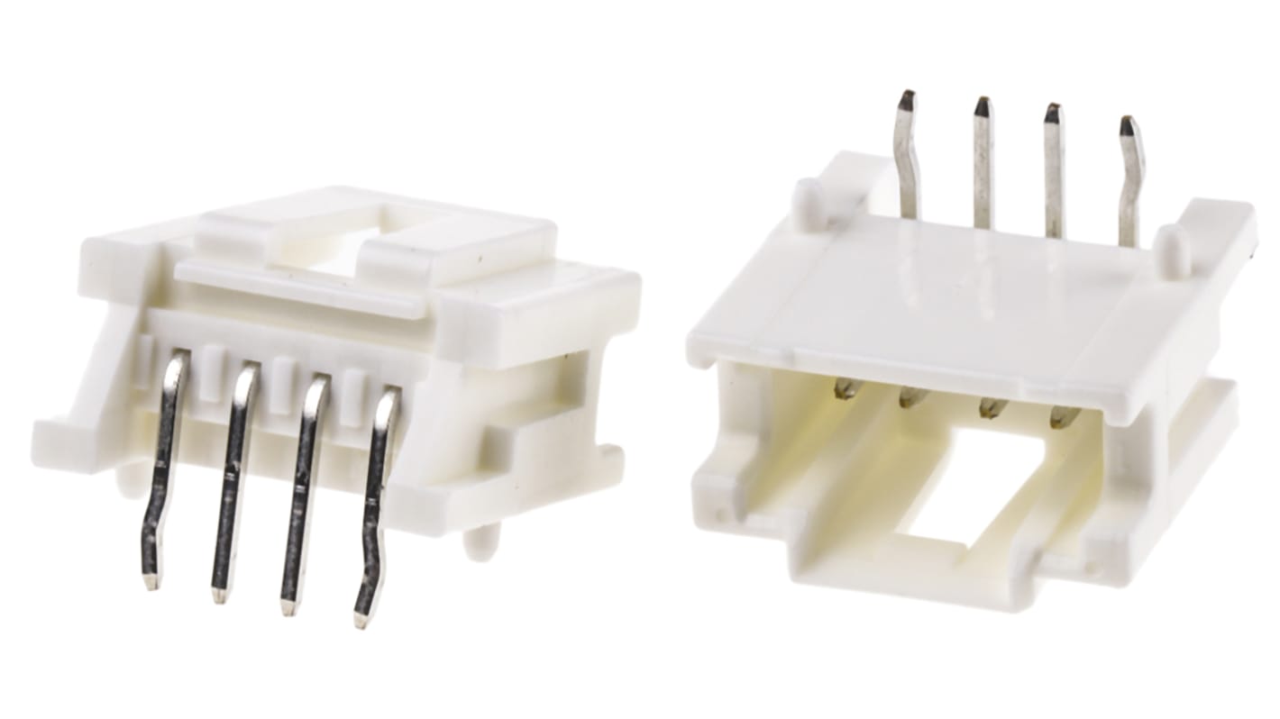 Molex 4p单排排针 直角线对板连接器, 2.0mm间距, 3.0A, 250.0 V, THT安装, MicroClasp系列