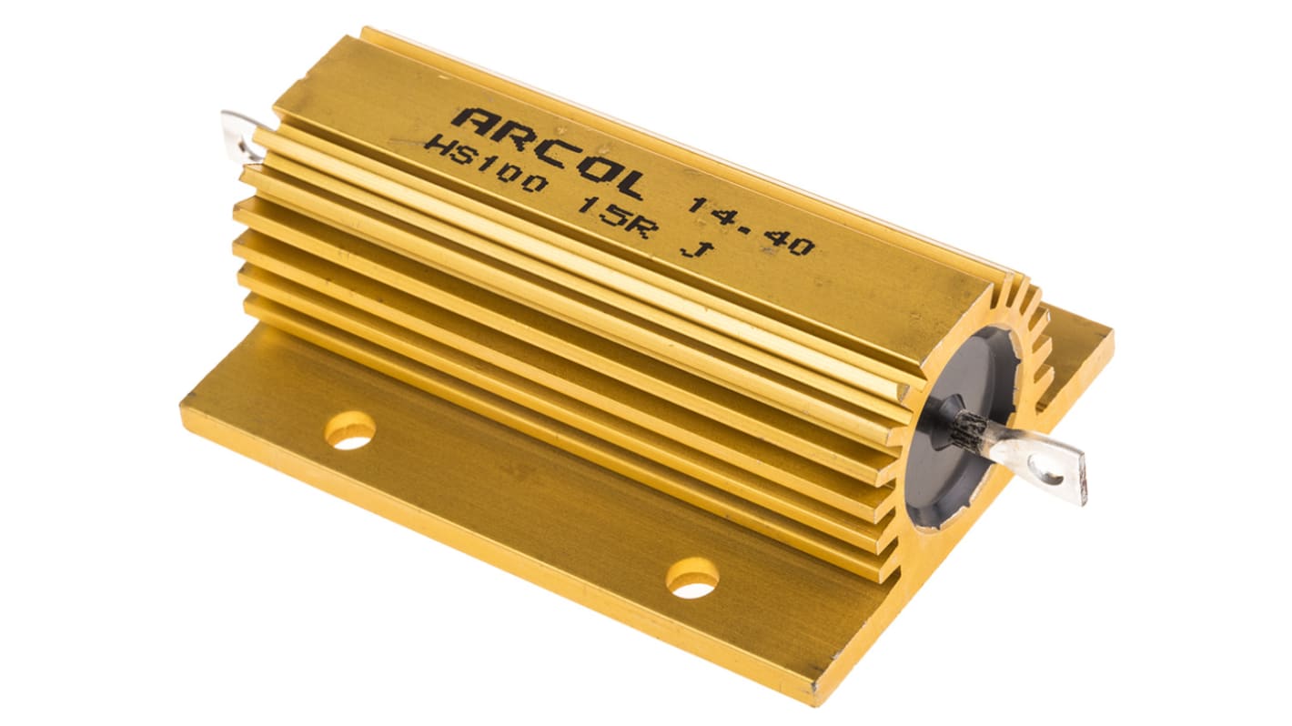 Arcol, 15Ω 100W Wire Wound Chassis Mount Resistor HS100 15R J ±5%