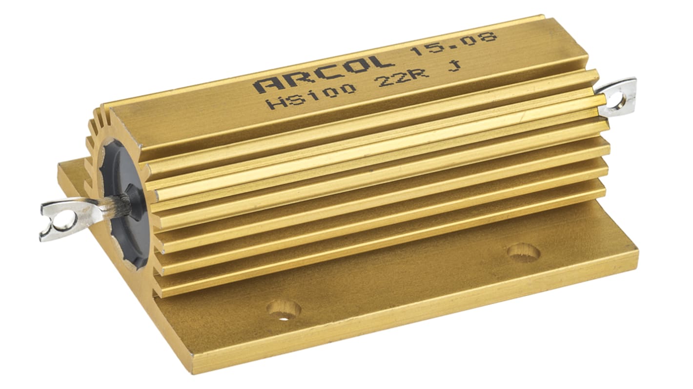 Arcol, 22Ω 100W Wire Wound Chassis Mount Resistor HS100 22R J ±5%