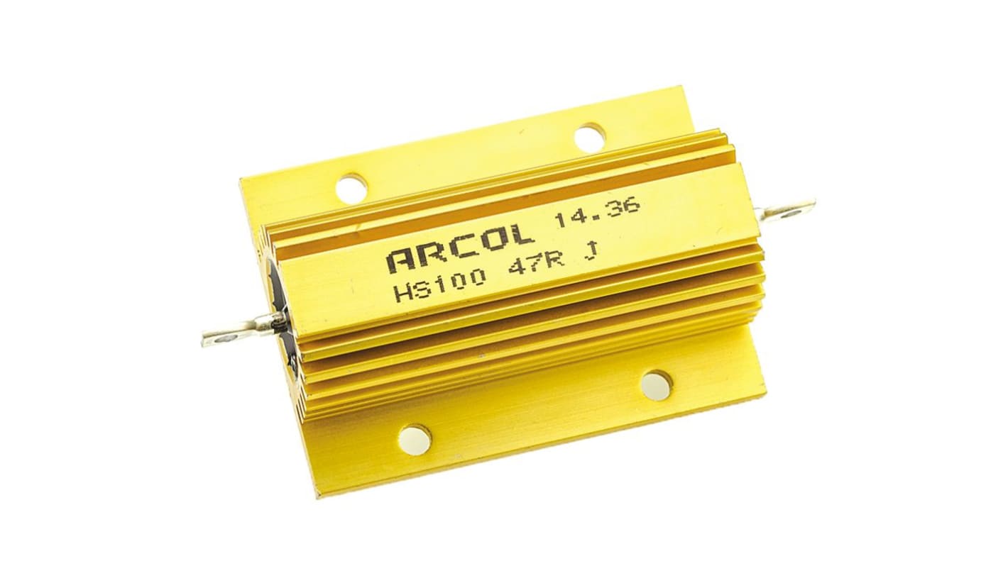 Arcol シャーシ取り付け抵抗器,100W,47Ω,±5%