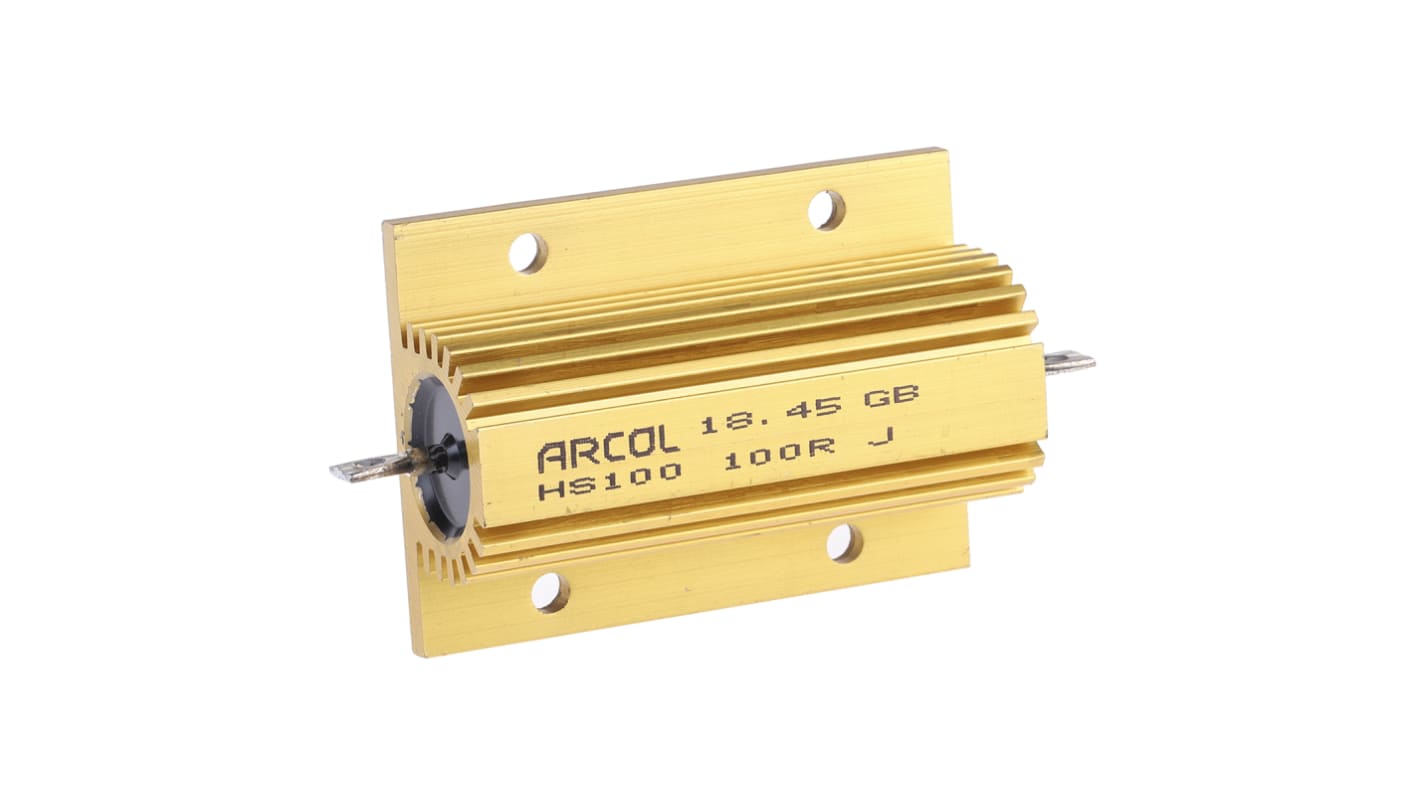 Arcol, 100Ω 100W Wire Wound Chassis Mount Resistor HS100 100R J ±5%