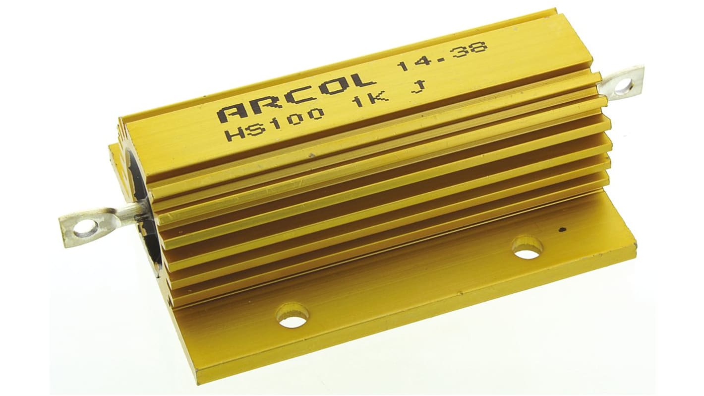 Arcol, 1kΩ 100W Wire Wound Chassis Mount Resistor HS100 1K J ±5%