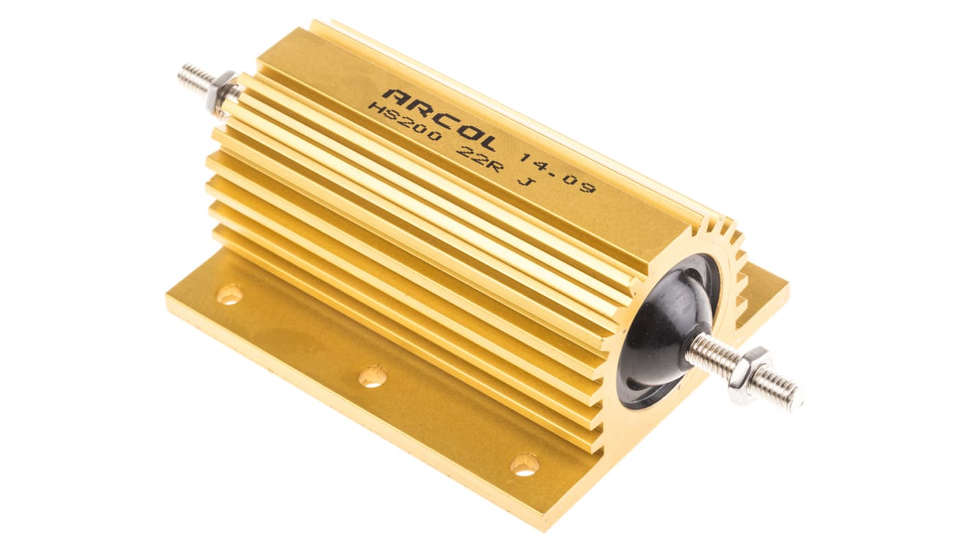Arcol, 22Ω 200W Wire Wound Chassis Mount Resistor HS200 22R J ±5%