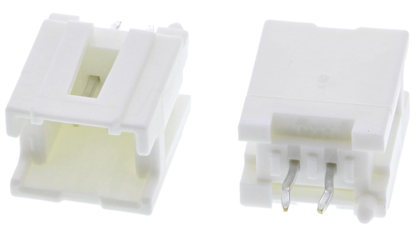 Molex MicroClasp Series Straight Through Hole PCB Header, 2 Contact(s), 2.0mm Pitch, 1 Row(s), Shrouded