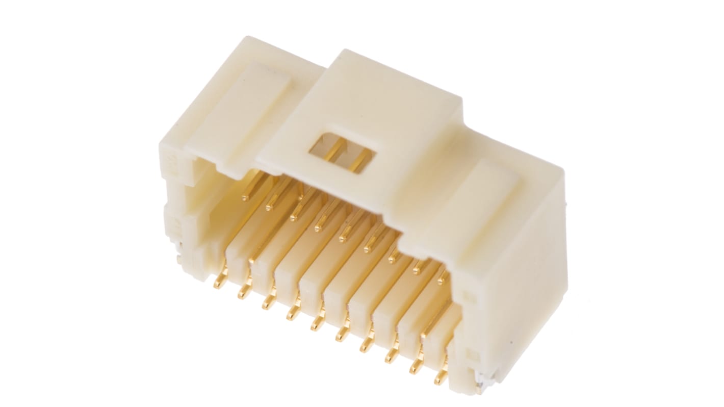 Molex Pico-Clasp Series Right Angle Surface Mount PCB Header, 20 Contact(s), 1.0mm Pitch, 2 Row(s), Shrouded