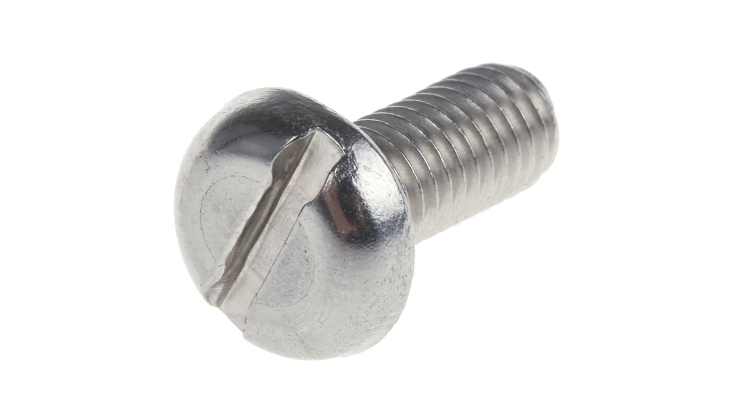 RS PRO Slot Pan A4 316 Stainless Steel Machine Screws DIN 85 x 12.0mm