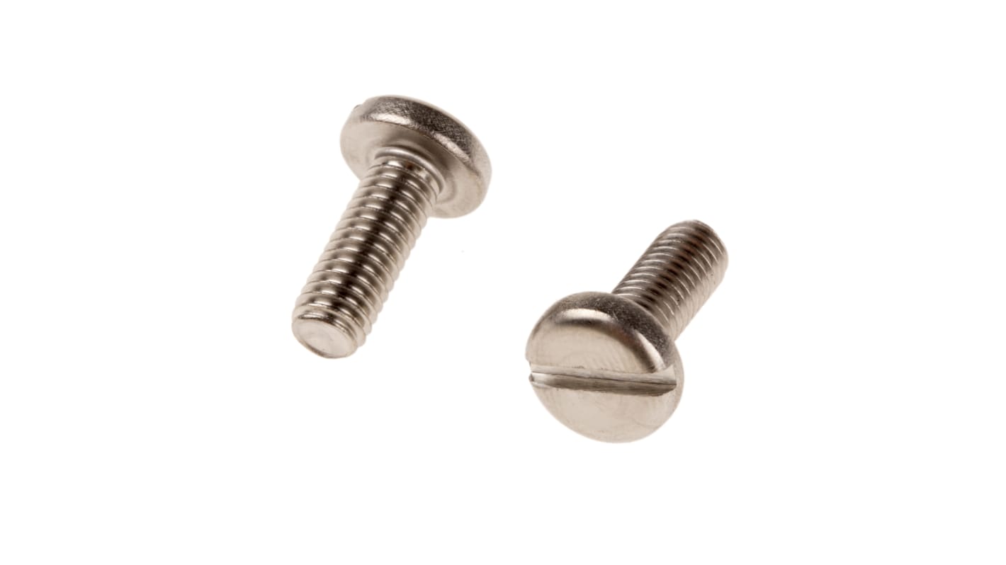 RS PRO Slot Pan A4 316 Stainless Steel Machine Screws DIN 85 x 16.0mm