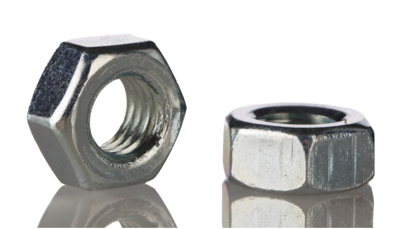 RS PRO, Plain Stainless Steel Hex Nut, DIN 934, M3