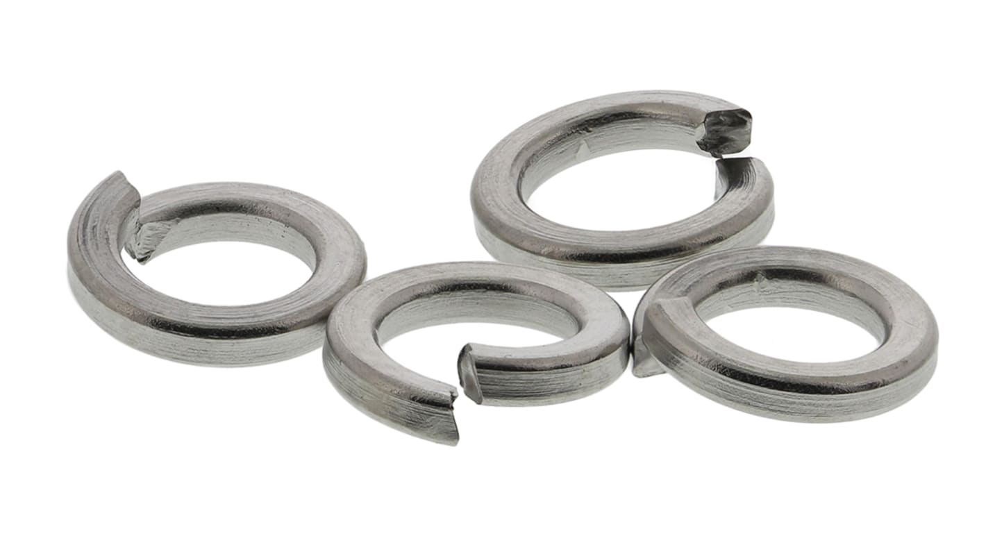 RS PRO A4 316 Stainless Steel Locking Washers, M4, DIN 7980