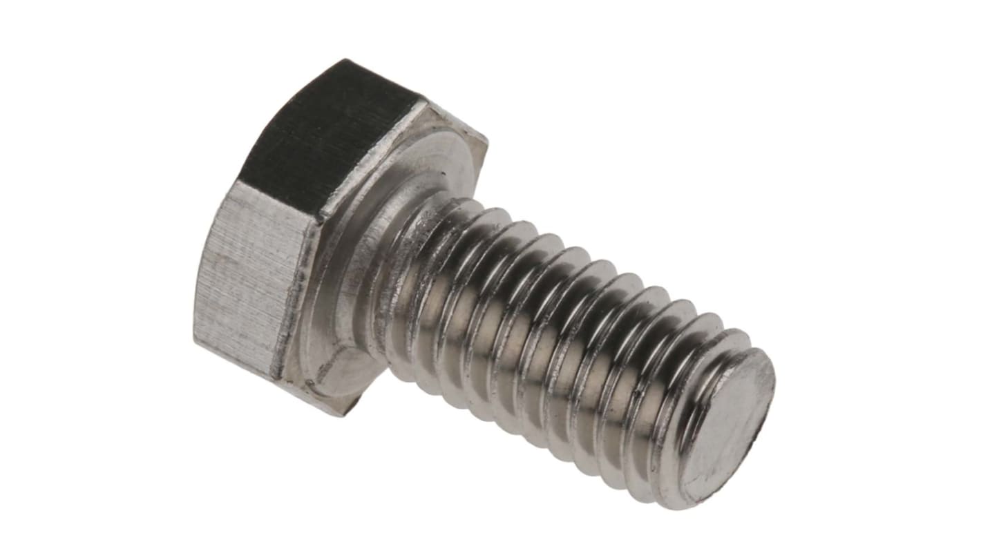 RS PRO Stainless Steel, Hex Bolt, M8 x 16.0mm