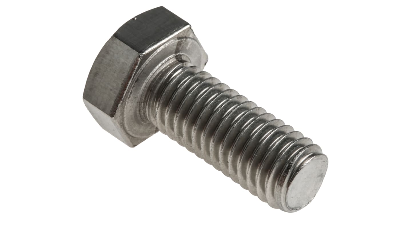 Śruba z łbem sześciokątnym gwint M8 20.0mm skok 1.25mm Stal nierdzewna Sześciokątny RS PRO